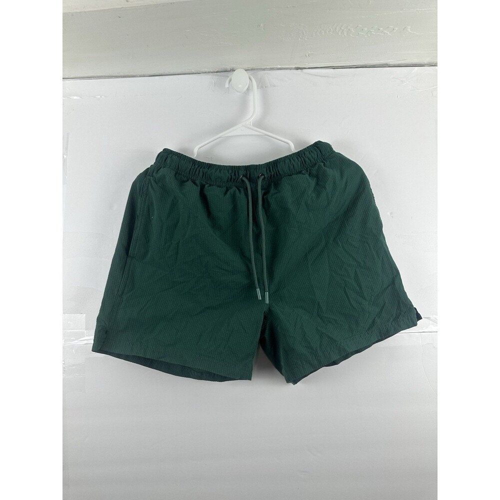 Primark Men's Small Dark Green Swim Shorts Mesh Lined Drawstring